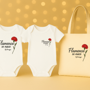 Pack Navidad Flamenco – Bodies “Flamenca se nace” + Tote Bag