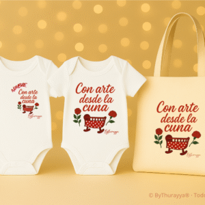 Pack Navidad Bebé · 2 Bodies + Tote Bag personalizable | ByThurayya