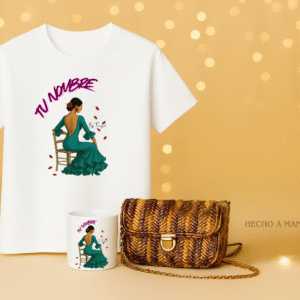 Pack navidad flamenca al alba + bolso hecho a mano + taza